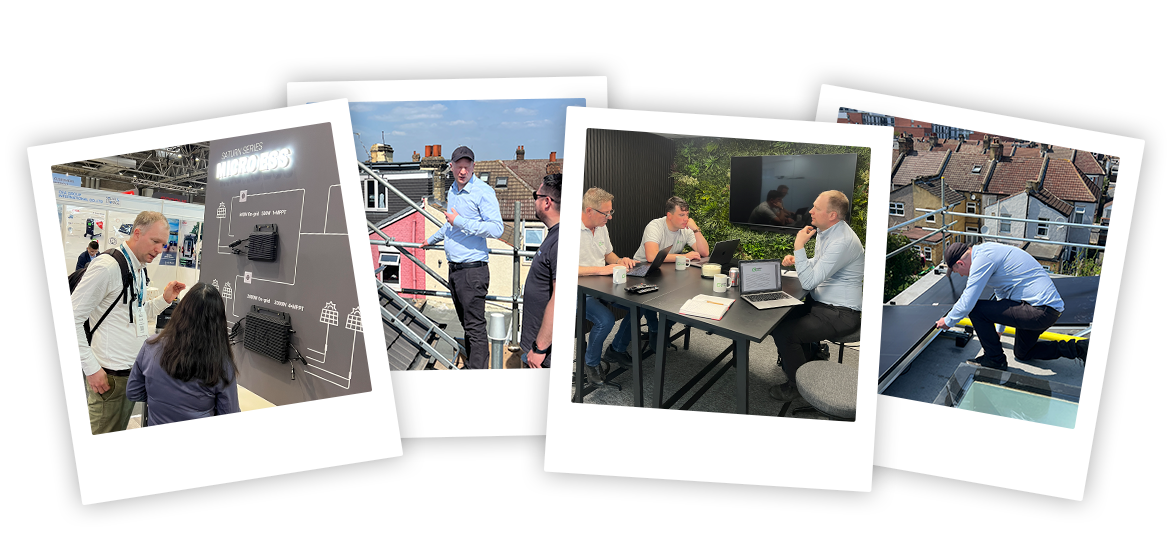 Alex and Gustav visiting solar installers and checking installations